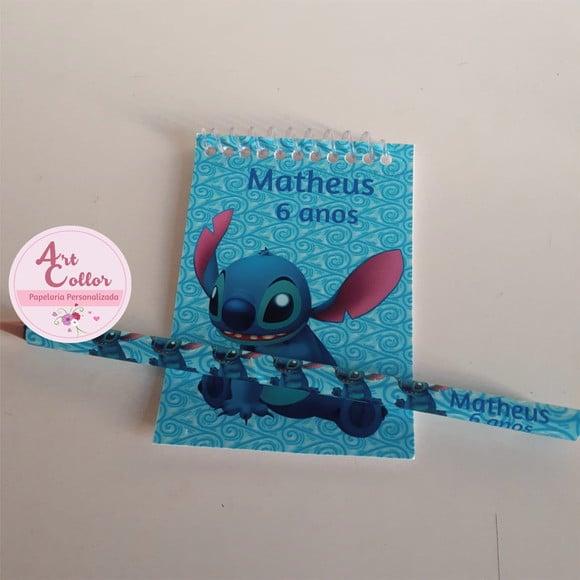 20 Bloquinhos Stitch +lápis Personalizado