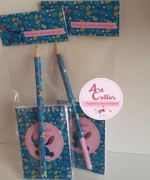20 Bloquinhos Stitch +lápis Personalizado