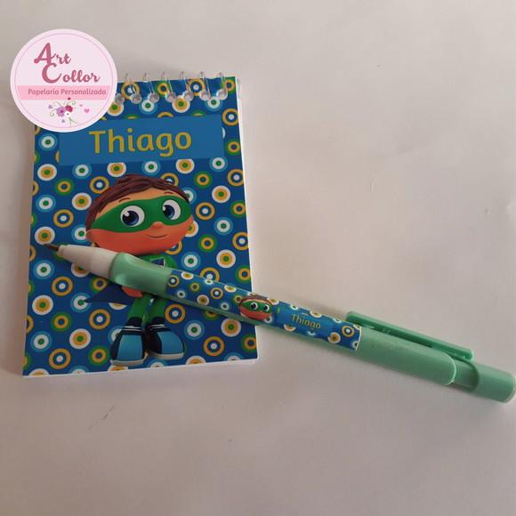 20 Bloquinhos Super Why + Lapiseira Personalizada