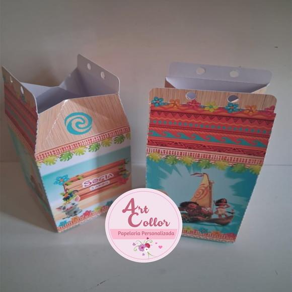 10 Caixas Milk Personalizada Moana