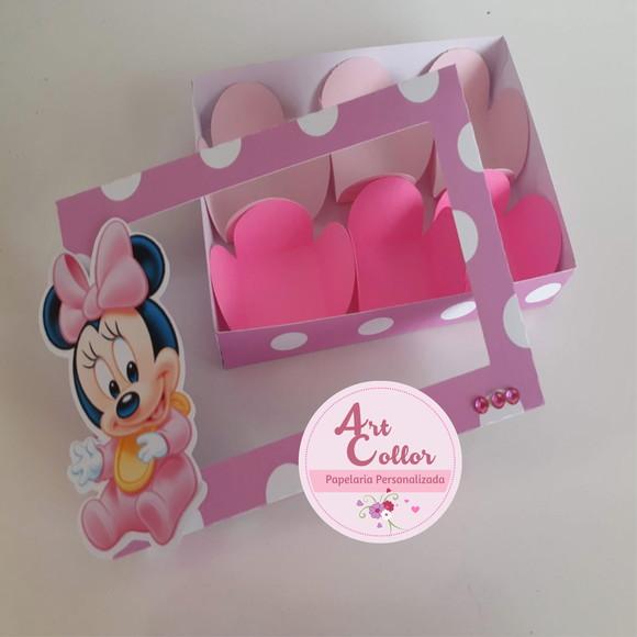 10 Caixas para 6 Doces Minnie Baby