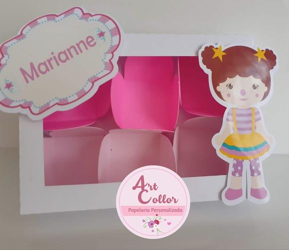 10 Caixas para 6 Doces Circo Rosa
