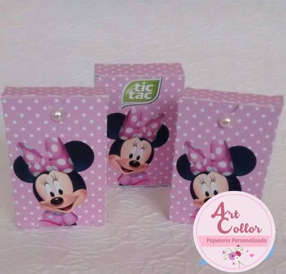 20 Caixinhas para Tic Tac Minnie Rosa