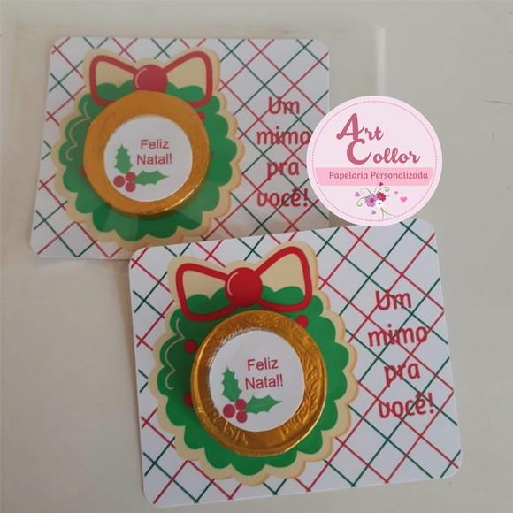 30 Cards Moeda Chocolate Natal