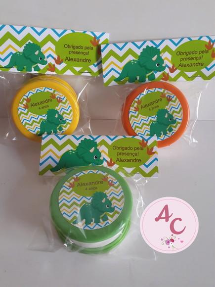 20 Copos Retrátil Personalizado Dinossauro Cute