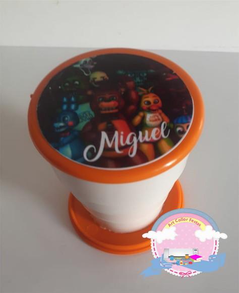 20 Copos Retrátil Personalizado Five Nights At Freddy's