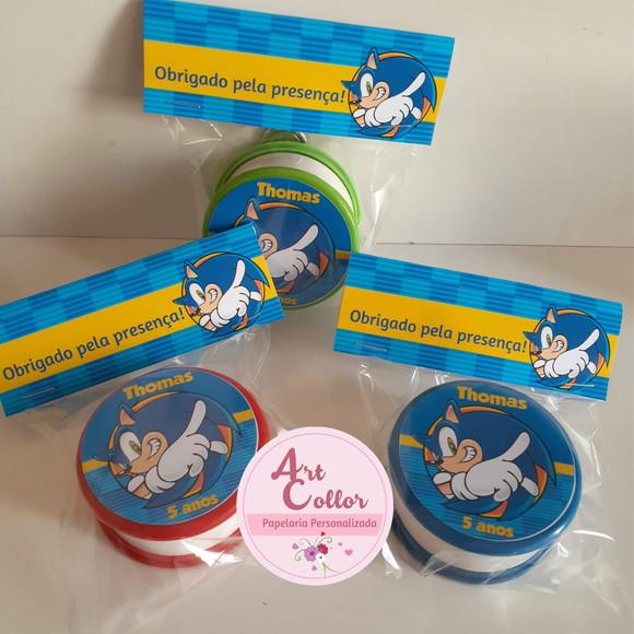 20 Copos Retrátil Personalizado Sonic