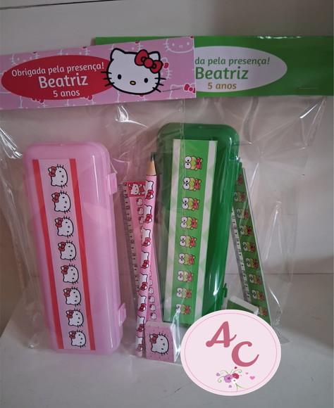 15 Kits Estojo Escolar Hello Kitty