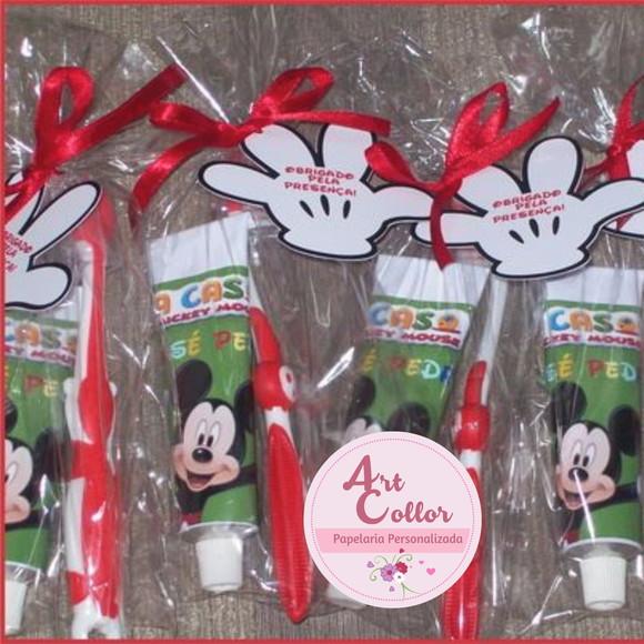 15 Kits Higiene Bucal Personalizado Mickey
