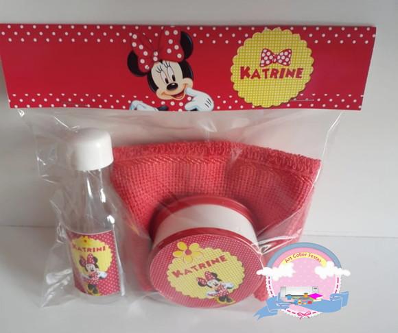 10 Kits infantil Minnie Vermelha