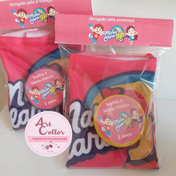15 Kits Toalhinha para Mãos + Copo Retrátil Maria Clara e Jp