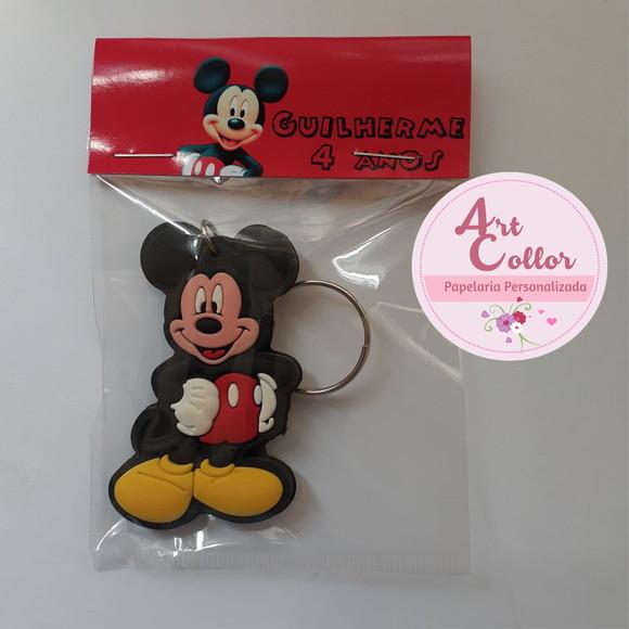 20 Chaveiros Emborrachado Mickey