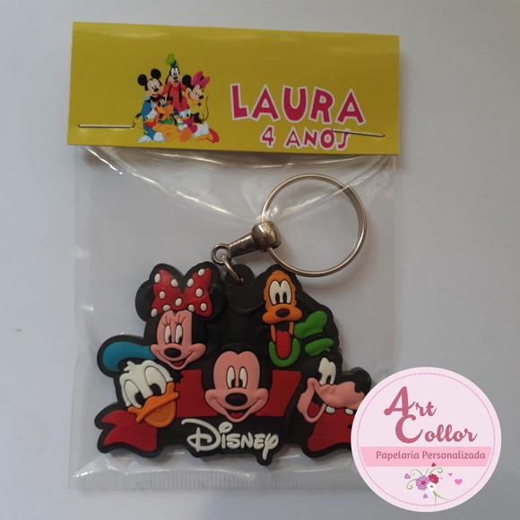 20 Chaveiros Emborrachado Disney