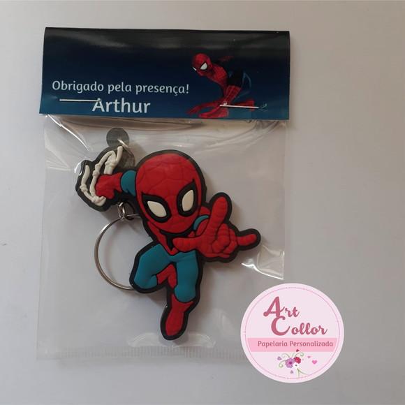 20 Chaveiros Emborrachado Homem Aranha