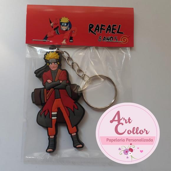 20 Chaveiros Emborrachado Naruto