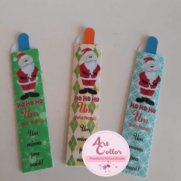 20 Mini Lixas de Unha Natal