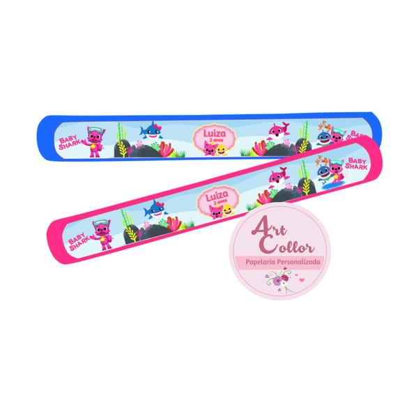 25 Pulseiras Bate Enrola Baby Shark