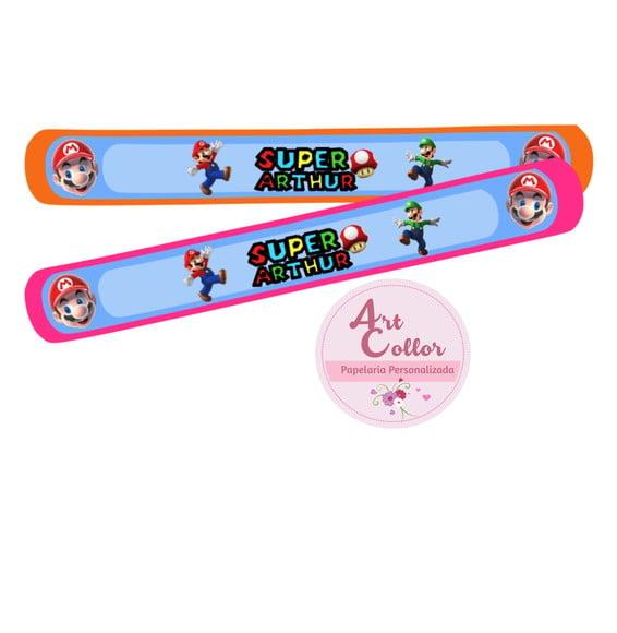 25 Pulseiras Bate Enrola Mario Bros