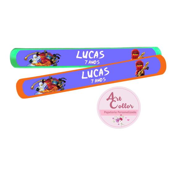 25 Pulseiras Bate Enrola Ninjago