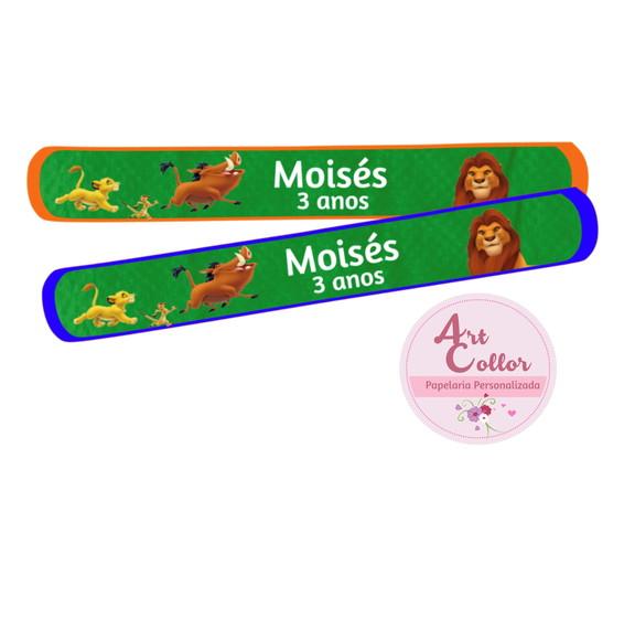 25 Pulseiras Bate Enrola Rei Leão