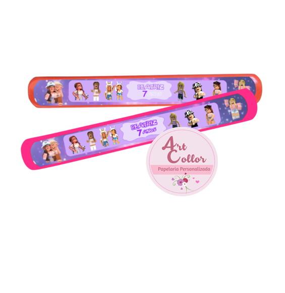 25 Pulseiras Bate Enrola Roblox Rosa