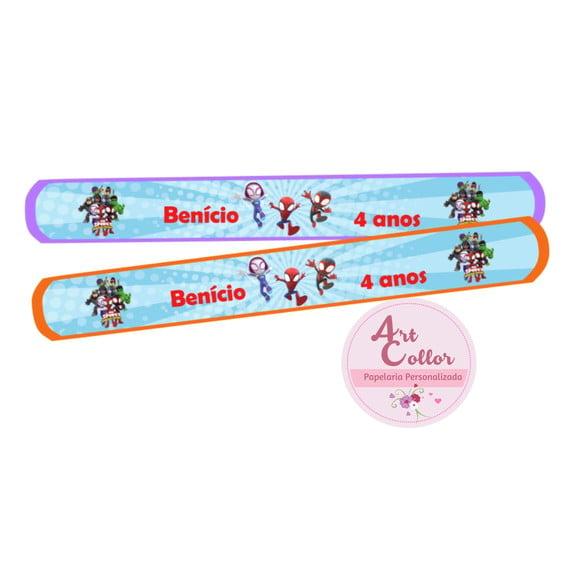 25 Pulseiras Bate Enrola Spidey e Seus Amigos Espetaculares