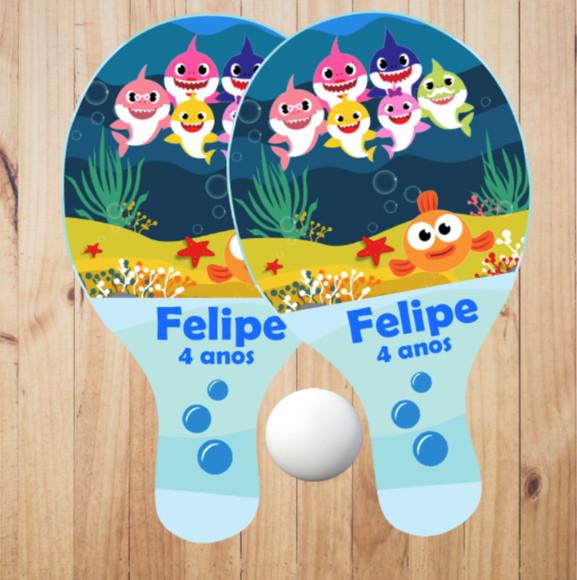 15 pares de Raquetes de Ping Pong Personalizadas Baby Shark