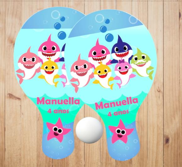 15 pares de Raquetes de Ping Pong Personalizadas Baby Shark