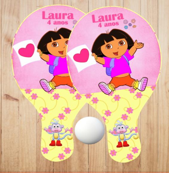 15 pares de Raquetes de Ping Pong Personalizadas Dora Aventureira