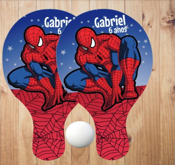 15 pares de Raquetes de Ping Pong Personalizadas Homem Aranha