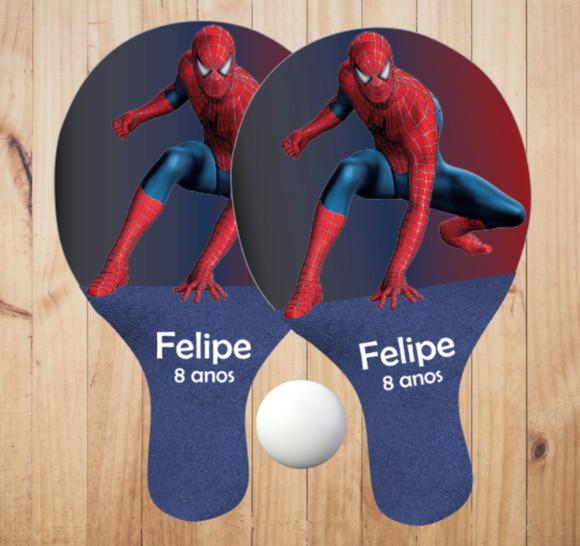 15 pares de Raquetes de Ping Pong Personalizadas Homem Aranha