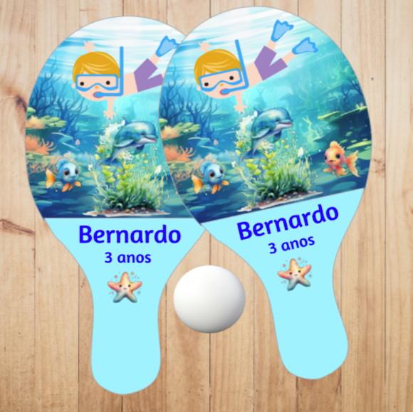15 pares de Raquetes de Ping Pong Personalizadas Fundo do Mar