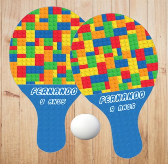 15 pares de Raquetes de Ping Pong Personalizadas Lego