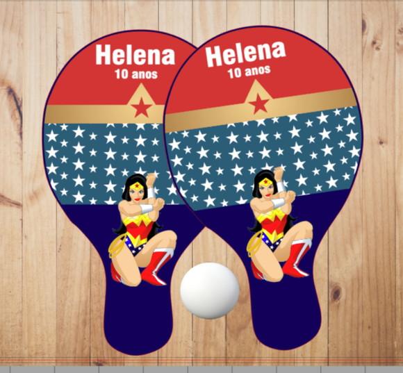 15 pares de Raquetes de Ping Pong Personalizadas Mulher Maravilha