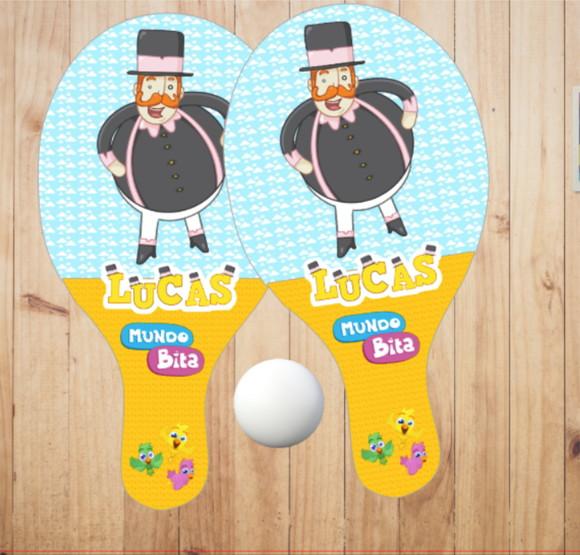 15 pares de Raquetes de Ping Pong Personalizadas Mundo Bita