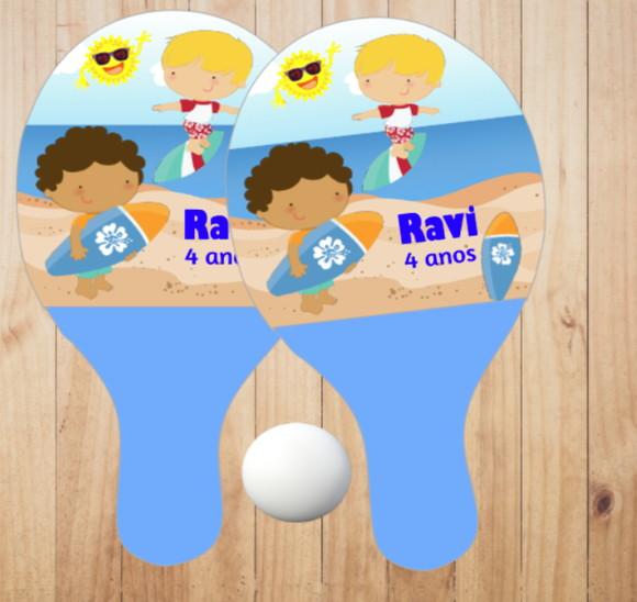15 pares de Raquetes de Ping Pong Personalizadas Praia Menino