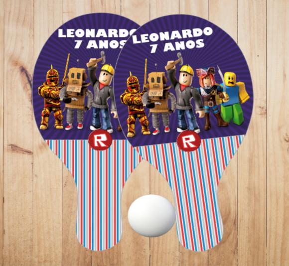 15 pares de Raquetes de Ping Pong Personalizadas Roblox