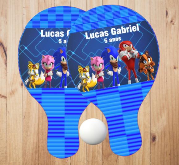 15 pares de Raquetes de Ping Pong Personalizadas Sonic