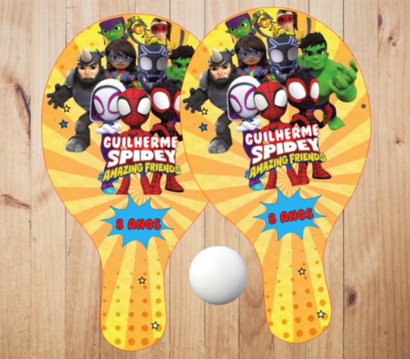 15 pares de Raquetes de Ping Pong Personalizadas Spidey e Seus Am