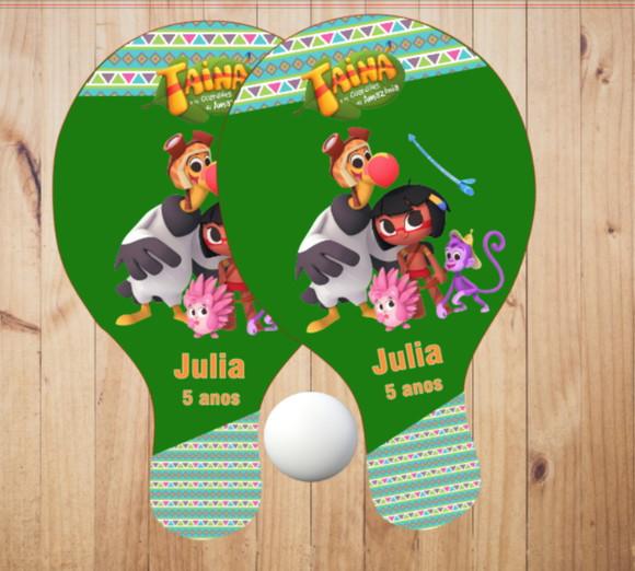 15 pares de Raquetes de Ping Pong Personalizadas Taina e os Guard