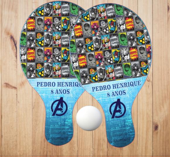 15 pares de Raquetes de Ping Pong Personalizadas Vingadores