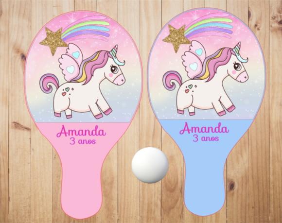 15 pares de Raquetes de Ping Pong Personalizadas Unicornio