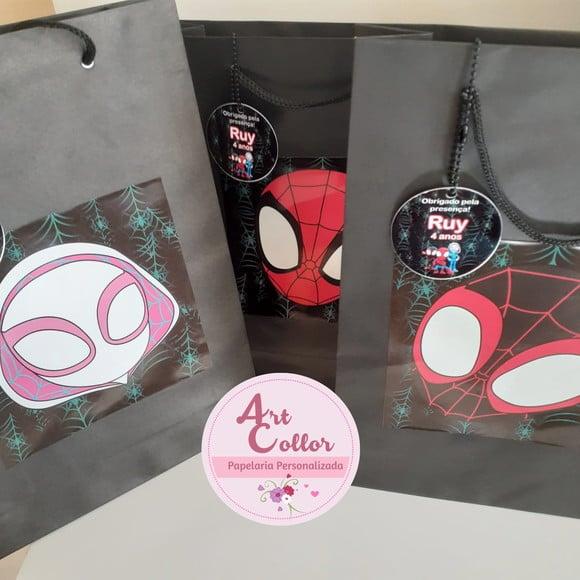 20 Sacolas de Papel Spidey e Seus Amigos + Tag