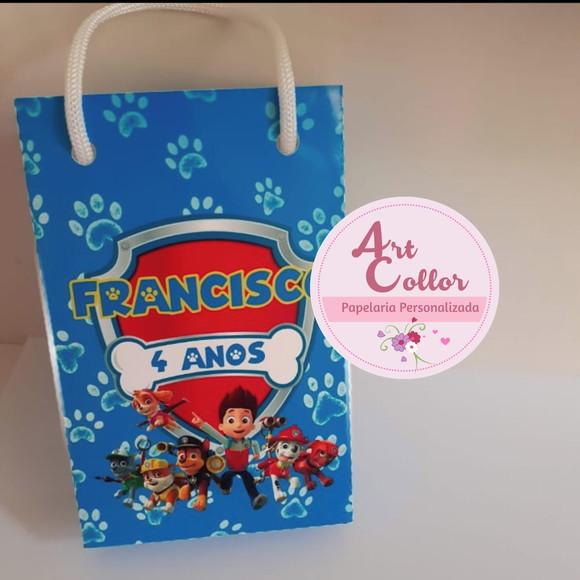 15 Sacolinhas Personalizadas Patrulha Canina
