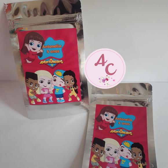 15 Saquinhos Zip Lock os Aventureiros  Lucas Neto