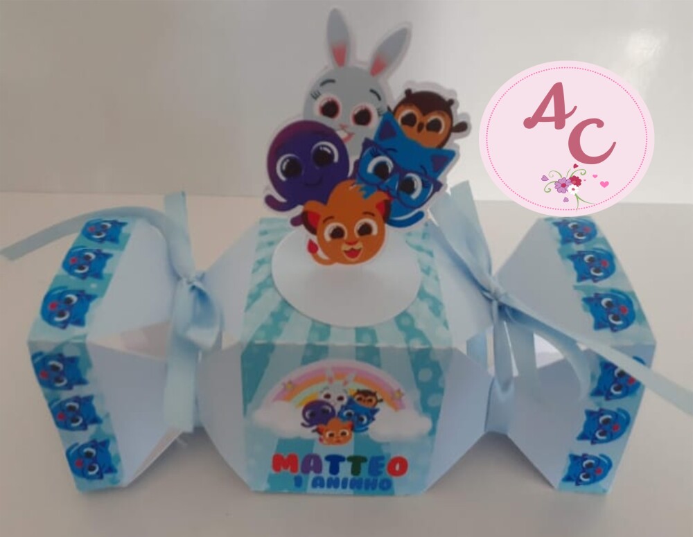 10 Caixas Bala com Aplique 3D bolofofos
