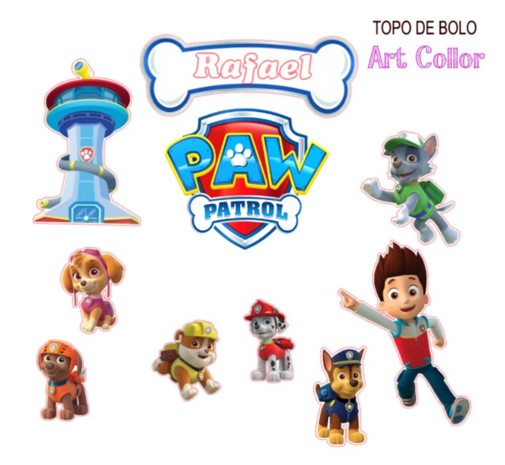 Topo de Bolo Patrulha Canina