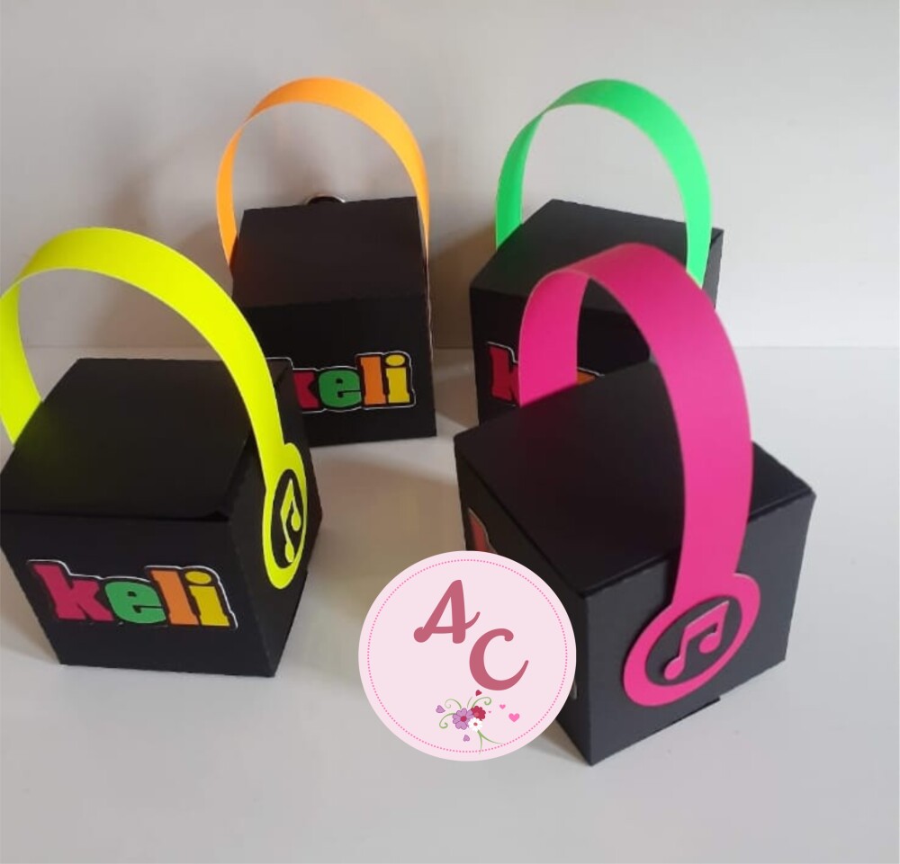 10 Caixas fone Festa Neon