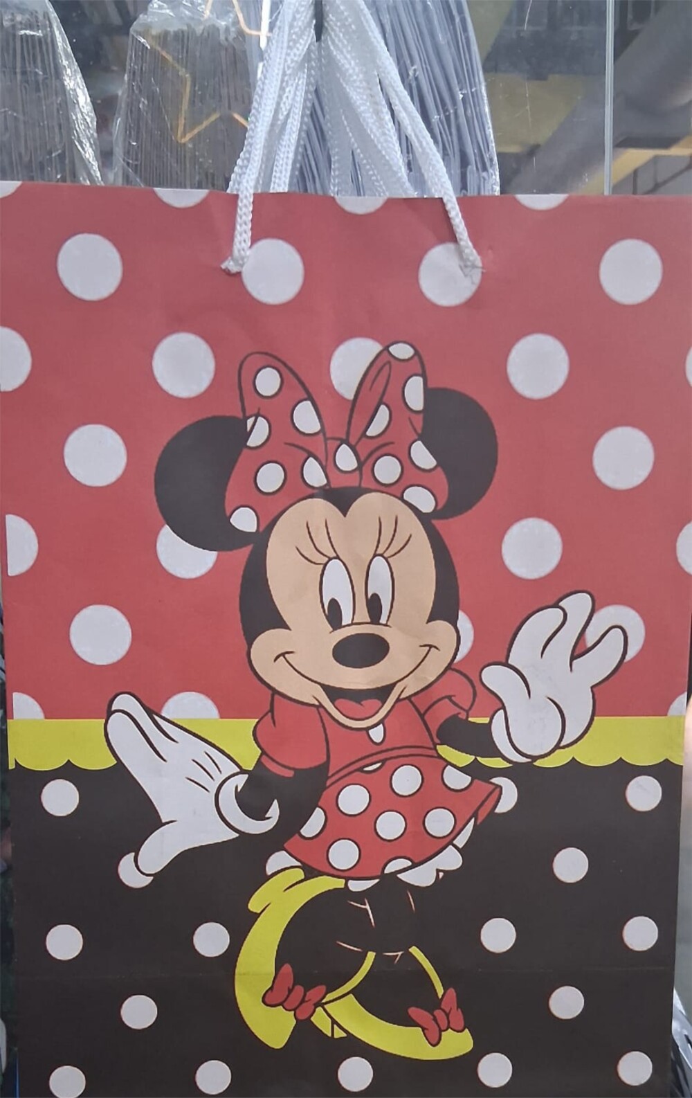 30 Sacolas de papel Minnie vermelha