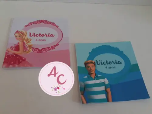 20 Adesivos para saccolinha Barbie